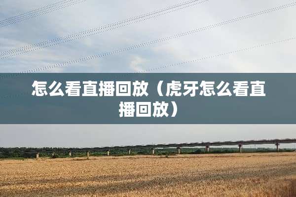 怎么看直播回放（**怎么看直播回放）