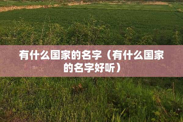 有什么国家的名字（有什么国家的名字好听）