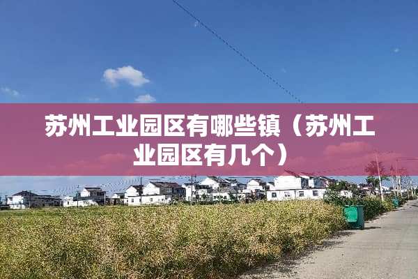 苏州工业园区有哪些镇（苏州工业园区有几个）
