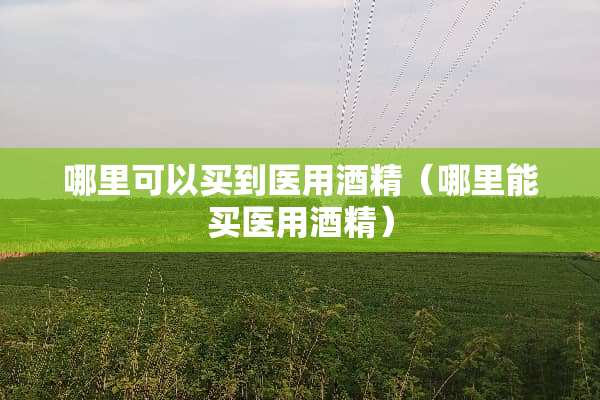 哪里可以买到医用酒精（哪里能买医用酒精）