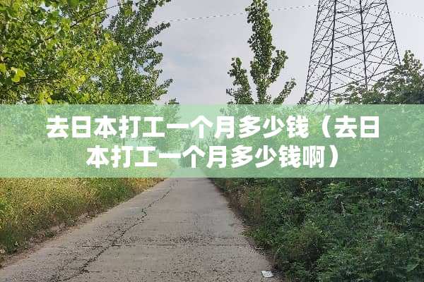 去日本打工一个月多少钱（去日本打工一个月多少钱啊）