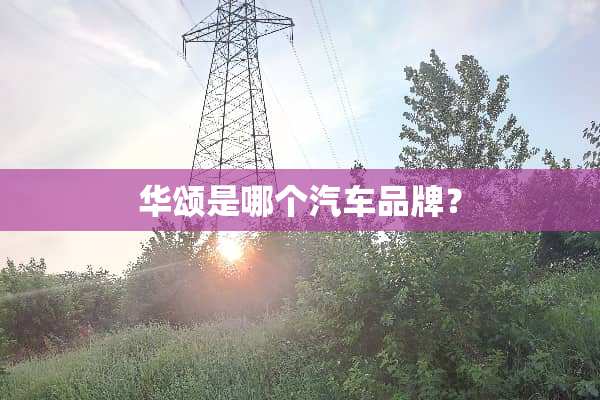华颂是哪个汽车品牌？