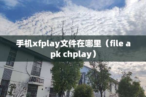 手机xfplay文件在哪里（file apk chplay）