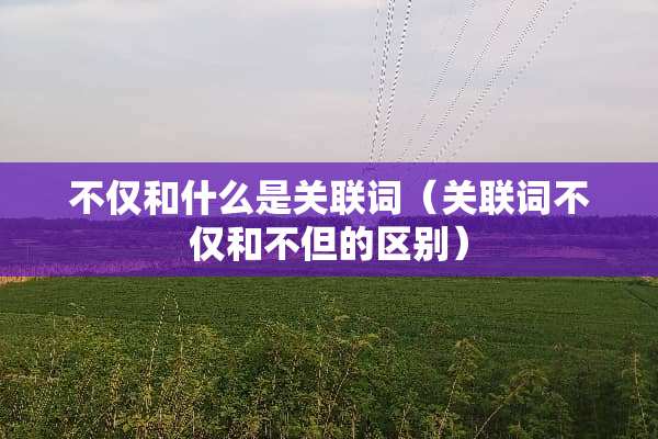 不仅和什么是关联词（关联词不仅和不但的区别）