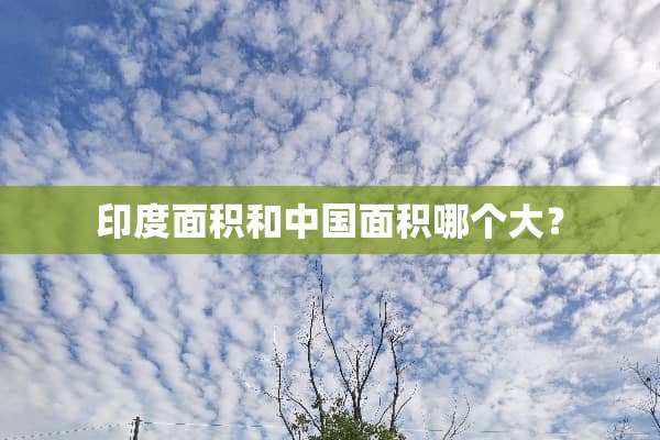 印度面积和中国面积哪个大？