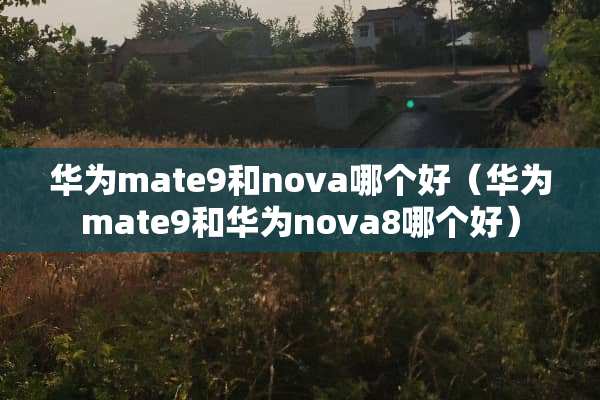 华为mate9和nova哪个好（华为mate9和华为nova8哪个好）