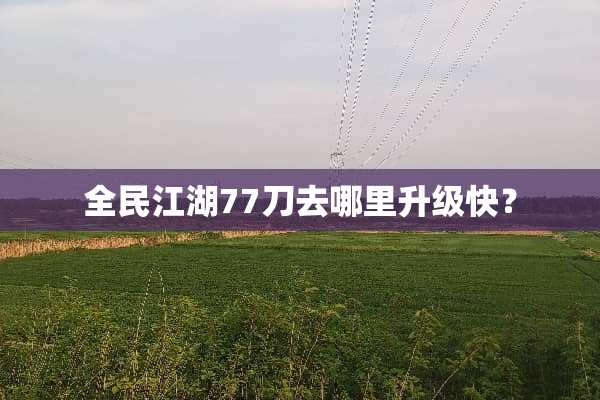 全民江湖77刀去哪里升级快？