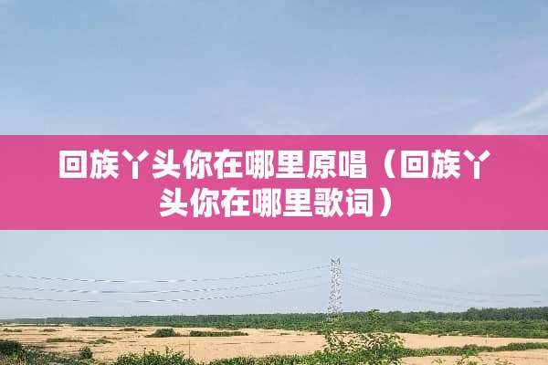 回族丫头你在哪里原唱（回族丫头你在哪里歌词）
