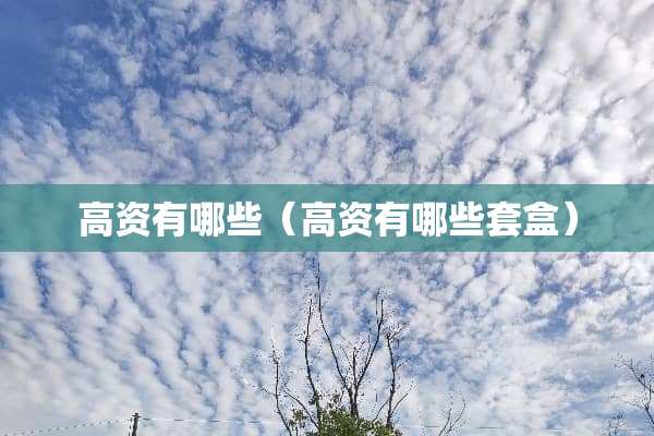 高资有哪些（高资有哪些套盒）