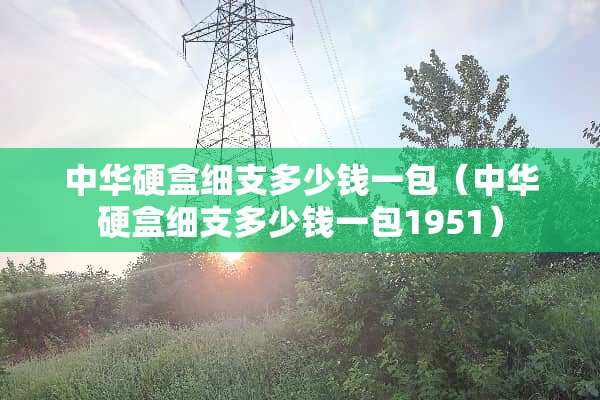 中华硬盒细支多少钱一包（中华硬盒细支多少钱一包1951）