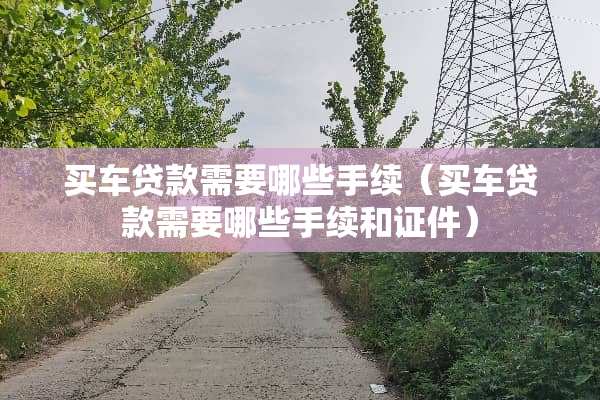 买车贷款需要哪些手续（买车贷款需要哪些手续和**）