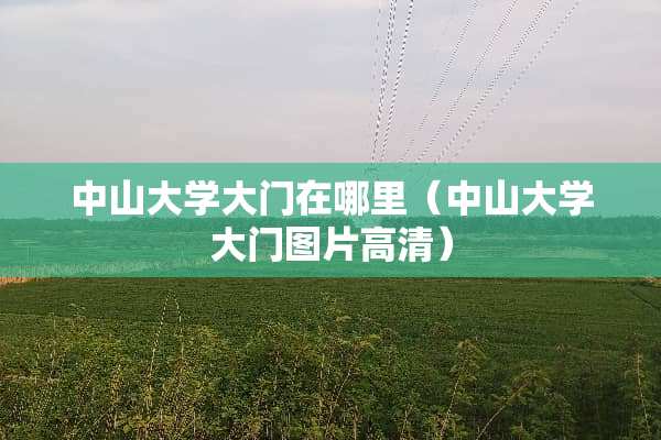 中山大学大门在哪里（中山大学大门图片高清）