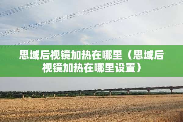 思域后视镜加热在哪里（思域后视镜加热在哪里设置）