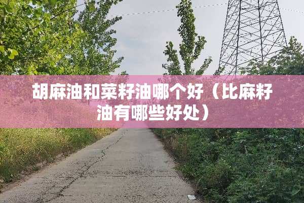 胡麻油和菜籽油哪个好（比麻籽油有哪些好处）