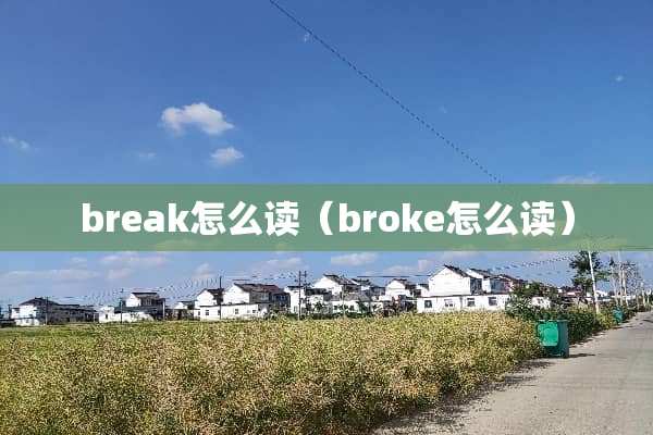 break怎么读（broke怎么读）