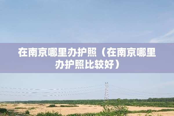 在南京哪里办护照（在南京哪里办护照比较好）