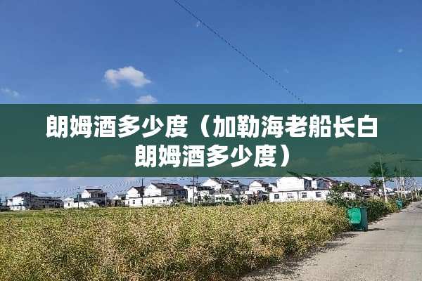 朗姆酒多少度（加勒海老船长白朗姆酒多少度）