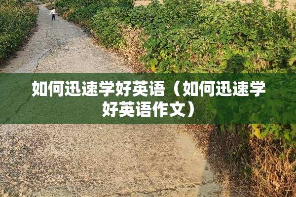 如何迅速学好英语（如何迅速学好英语作文）