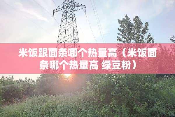 米饭跟面条哪个热量高（米饭面条哪个热量高 绿豆粉）