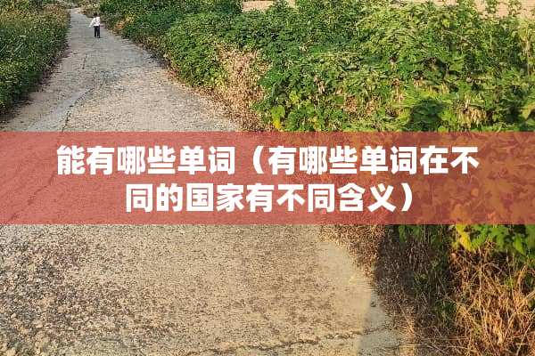 能有哪些单词（有哪些单词在不同的国家有不同含义）