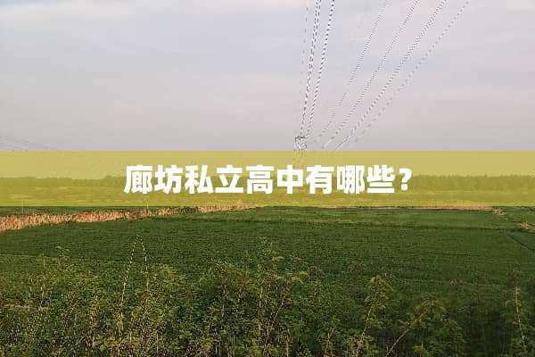 廊坊私立高中有哪些？