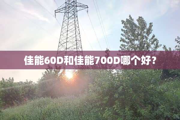 佳能60D和佳能700D哪个好？