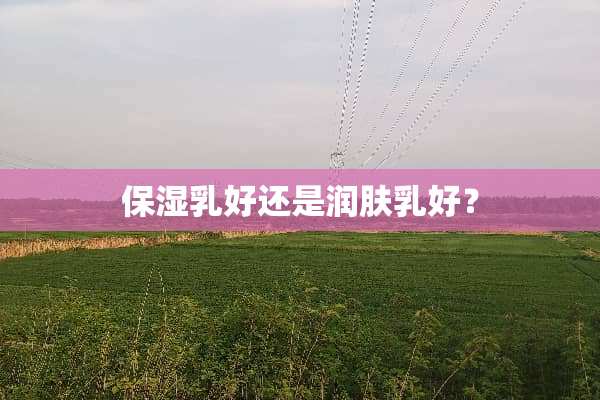 保湿*好还是润肤*好？