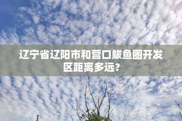 辽宁省辽阳市和营口鲅鱼圈开发区距离多远？
