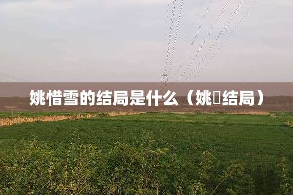 姚惜雪的结局是什么（姚苰结局）