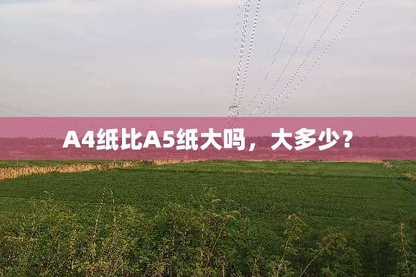 A4纸比A5纸大吗，大多少？