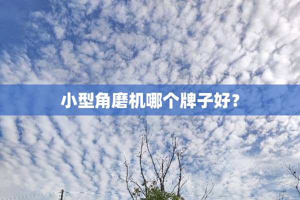 小型角磨机哪个牌子好？
