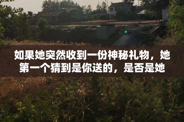 如果她突然收到一份神秘礼物，她第一个猜到是你送的，是否是她喜欢你？
