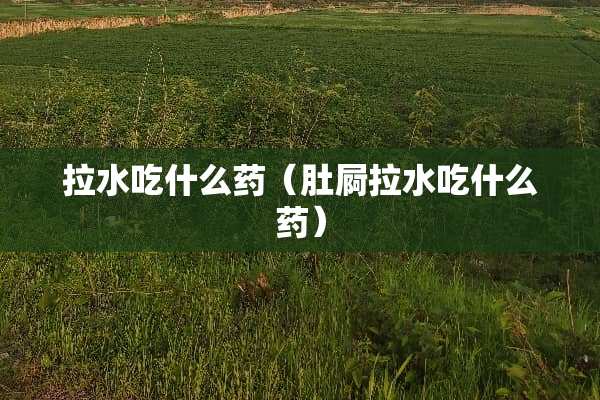 拉水吃什么药（肚屙拉水吃什么药）