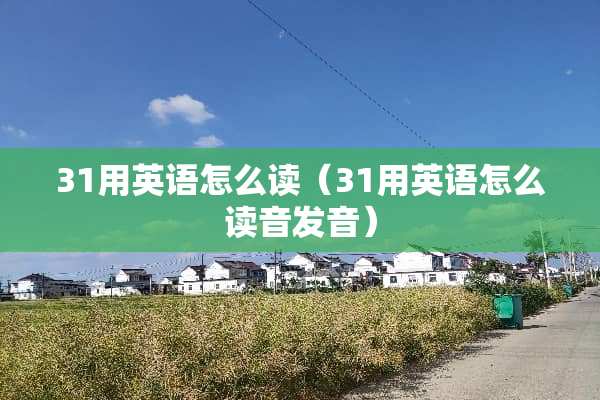 31用英语怎么读（31用英语怎么读音发音）