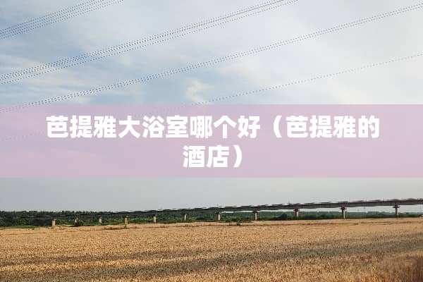 芭提雅大浴室哪个好（芭提雅的酒店）