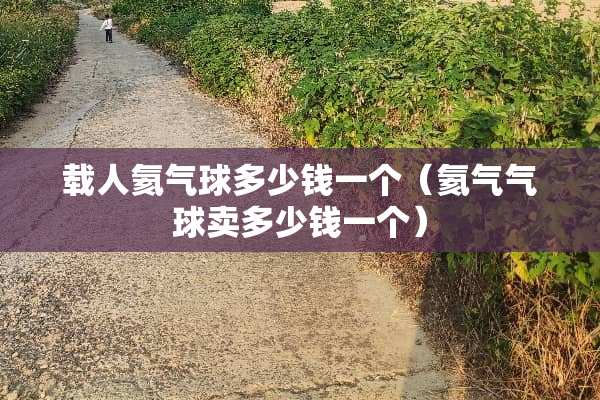 载人氦气球多少钱一个（氦气气球卖多少钱一个）