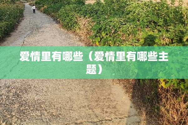 爱情里有哪些（爱情里有哪些主题）