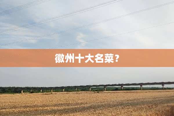 徽州十大名菜？