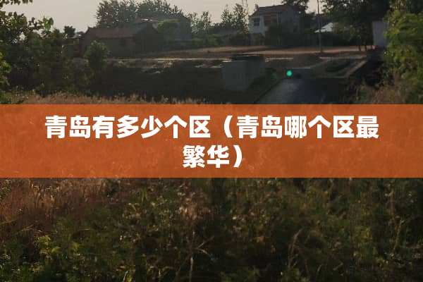 青岛有多少个区（青岛哪个区最繁华）