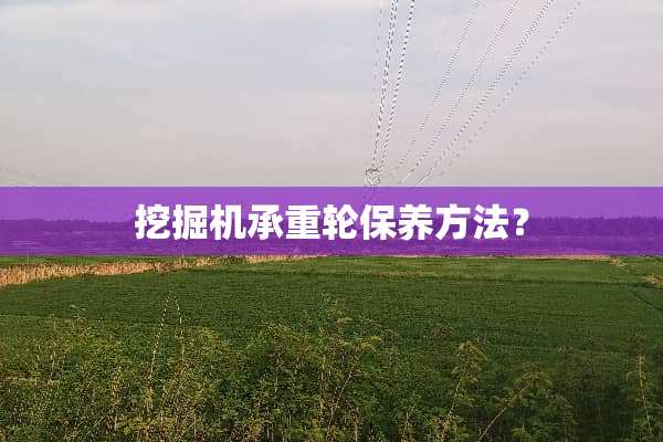 挖掘机承重轮保养方法？