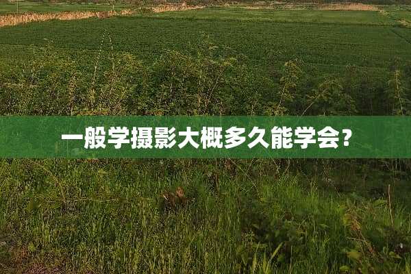 一般学摄影大概多久能学会？