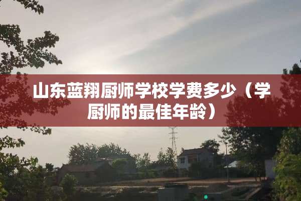 山东蓝翔厨师学校学费多少（学厨师的最佳年龄）