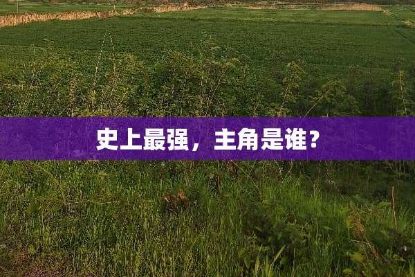 史上最强，主角是谁？