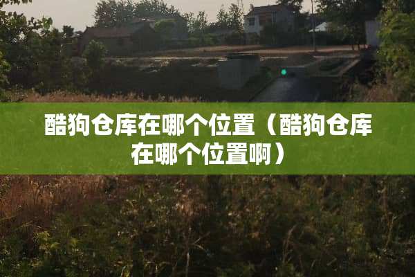 酷狗仓库在哪个位置（酷狗仓库在哪个位置啊）