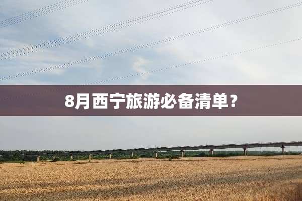 8月西宁旅游必备清单？