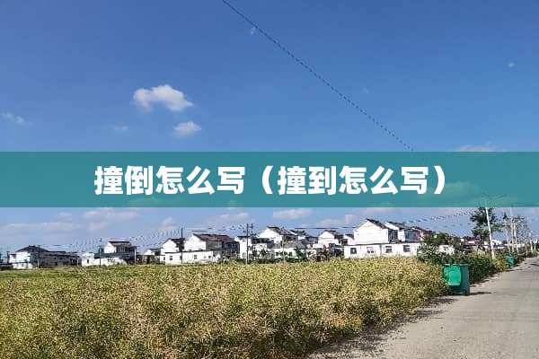 撞倒怎么写（撞到怎么写）