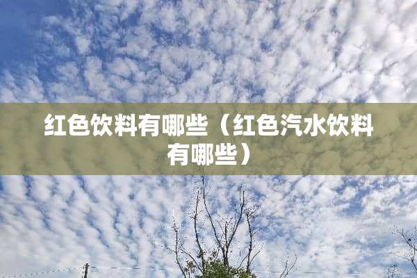 红色饮料有哪些（红色汽水饮料有哪些）
