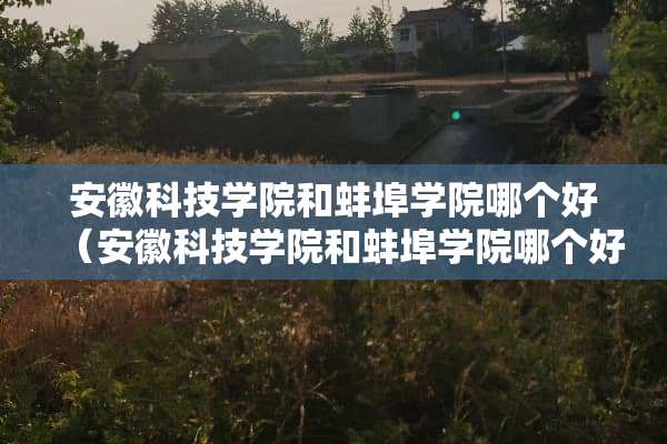 安徽科技学院和蚌埠学院哪个好（安徽科技学院和蚌埠学院哪个好一点）