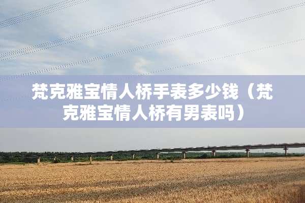 梵克雅宝**桥手表多少钱（梵克雅宝**桥有男表吗）