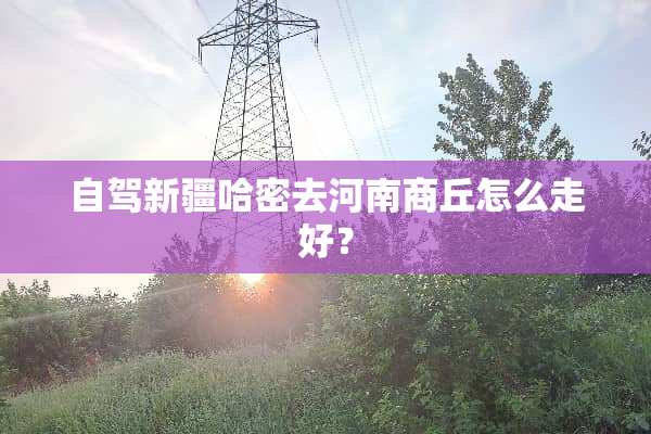 自驾新疆哈密去河南商丘怎么走好？